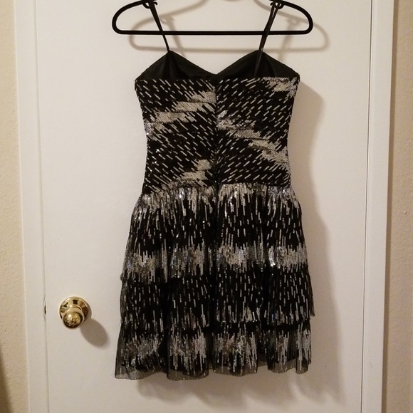 LAURA Embellished Strapless Black Dress - Picture 2 of 5